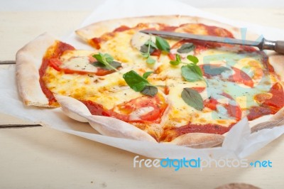 Italian Pizza Margherita Stock Photo