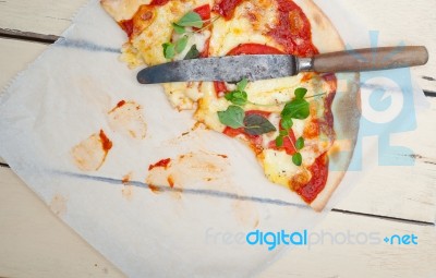 Italian Pizza Margherita Stock Photo