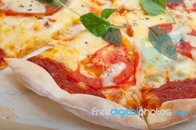 Italian Pizza Margherita Stock Photo