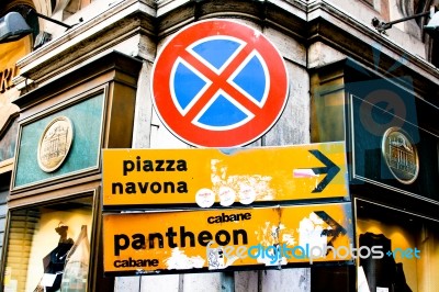 Italian Street Sign Stock Photo