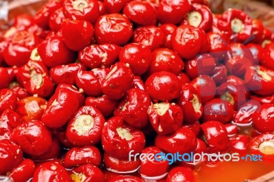 Italian Stuffed Tomatoes Stock Photo