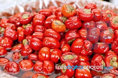 Italian Stuffed Tomatoes Stock Photo