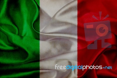 Italy Grunge Waving Flag Stock Image