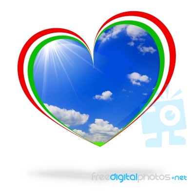 Italy Love Flag Stock Image