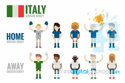 Italy Soccer Team Stock Image