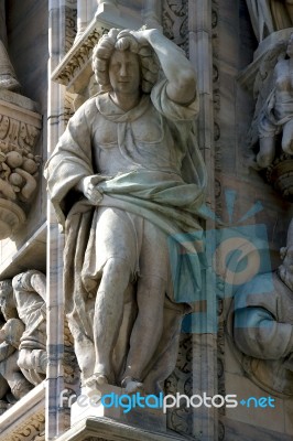 Italy Statue Of A Women  Front Stock Photo