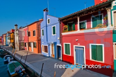 Italy Venice Burano Island Stock Photo