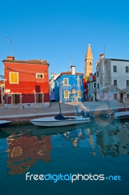 Italy Venice Burano Island Stock Photo