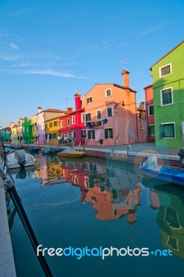 Italy Venice Burano Island Stock Photo