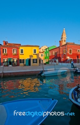 Italy Venice Burano Island Stock Photo