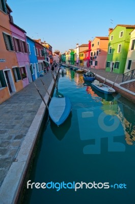 Italy Venice Burano Island Stock Photo