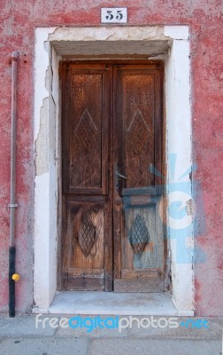 Italy Venice Burano Island Stock Photo