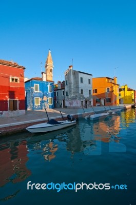 Italy Venice Burano Island Stock Photo