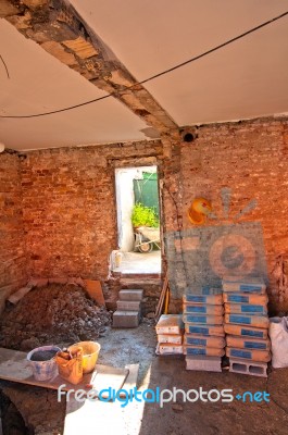 Italy Venice Burano Island Stock Photo