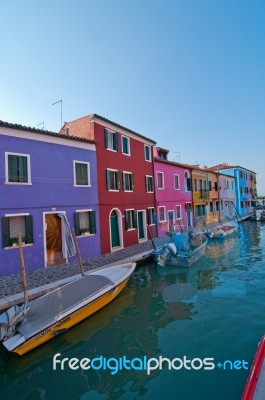 Italy Venice Burano Island Stock Photo