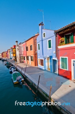 Italy Venice Burano Island Stock Photo