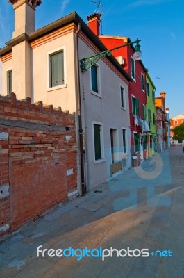 Italy Venice Burano Island Stock Photo