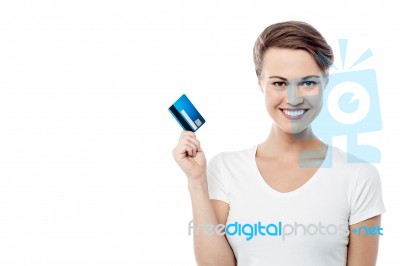 It's My New Cash Card ! Stock Photo