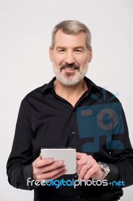 It's My New Digital Tablet Stock Photo