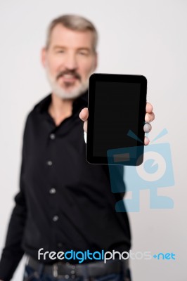 It's New Tablet To The Market ! Stock Photo