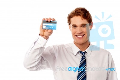 It's Our New Gold Credit Card ! Stock Photo