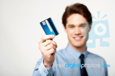 It's Our New Gold Credit Card ! Stock Photo