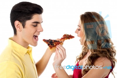 It's Pizza Time, Yummy Delicious Stock Photo