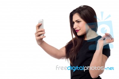 It's Selfie Time Stock Photo