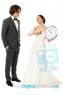 Its The Best Time, We Are Getting Married Stock Photo