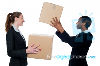 Its Time To Move To The New Office Stock Photo