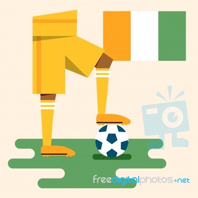 Ivory Coast National Soccer Kits Stock Image