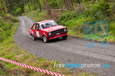 J. Cullinane Driving Ford Escort Stock Photo