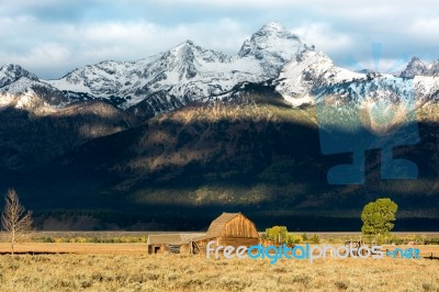 Jackson, Wyoming/usa - September 30 : View Of Mormon Row Near Ja… Stock Photo