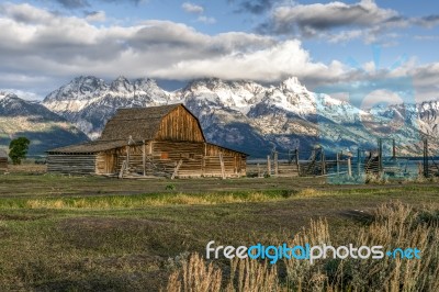 Jackson, Wyoming/usa - September 30 : View Of Mormon Row Near Ja… Stock Photo