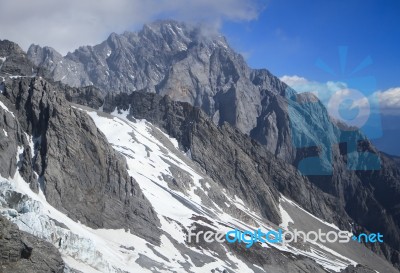 Jade Dragon Snow Mountain Stock Photo