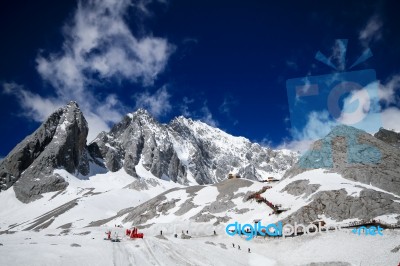 Jade Dragon Snow Mountain Stock Photo