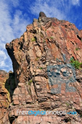 Jagged Red Rocks Stock Photo