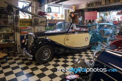 Jaguar Mk V 1951 In The Motor Museum At Bourton-on-the-water Stock Photo