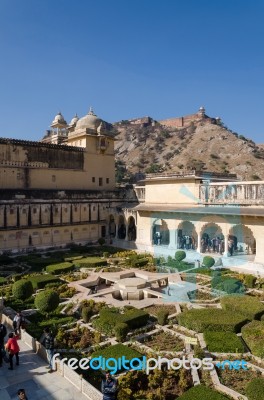 Jaipur, India - December29, 2014: Tourist Visit Sukh Niwas The T… Stock Photo
