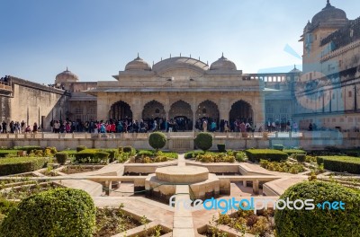 Jaipur, India - December29, 2014: Tourist Visit Sukh Niwas The T… Stock Photo