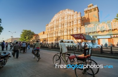 Jaipur, India - December29, 2014: Unidentified Indian Men In Fro… Stock Photo