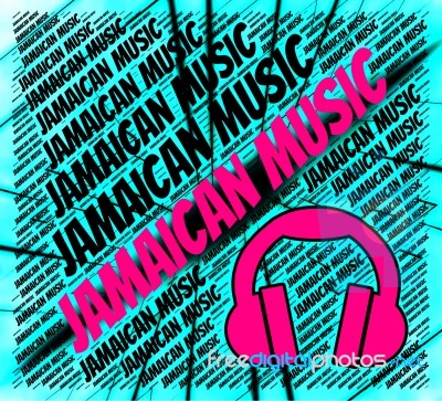 Jamaican Music Means Sound Tracks And Audio Stock Image