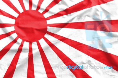 Japan Flag Cotton Texture Stock Photo