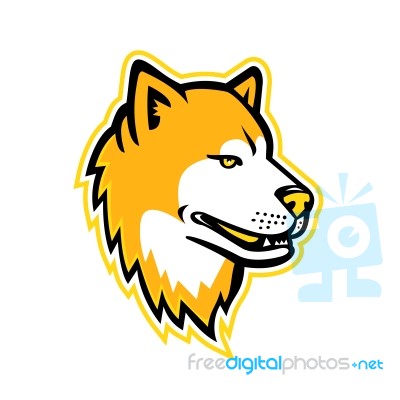 Japanese Akita Inu Dog Mascot Stock Image