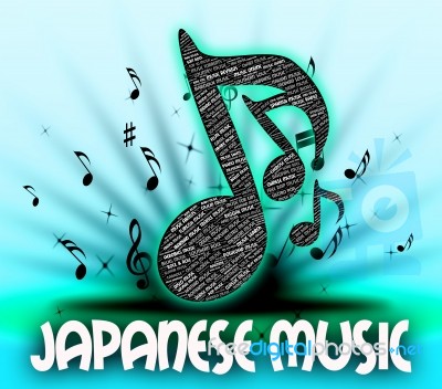 Japanese Music Indicates Sound Track And Harmonies Stock Image