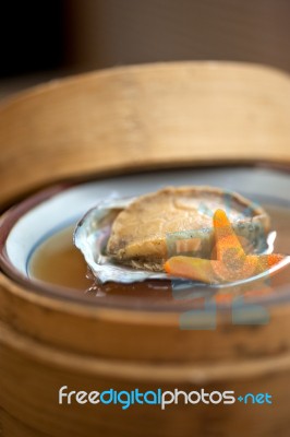 Japanese Style Abalone Soup Stock Photo