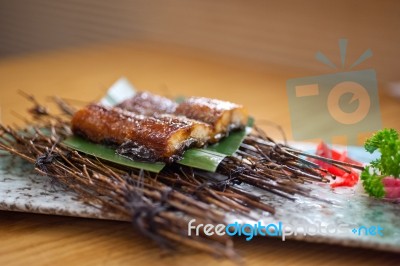 Japanese Style Roasted Eel Stock Photo