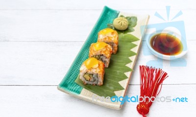 Japanese Style Sushi Stock Photo