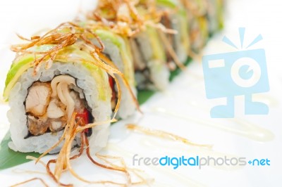 Japanese Sushi Rolls Maki Sushi Stock Photo