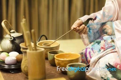 Japanese Tea Ceremony Stock Photo